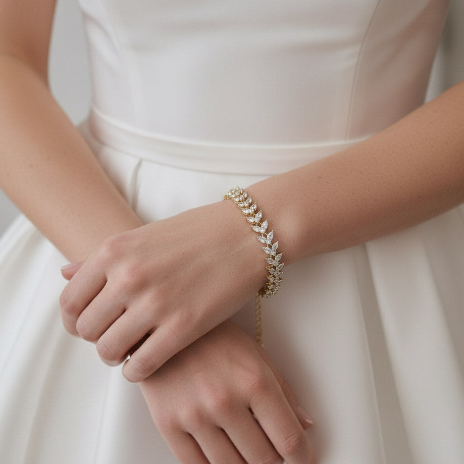 Marquise Cut Bridal Bracelet- Katie
