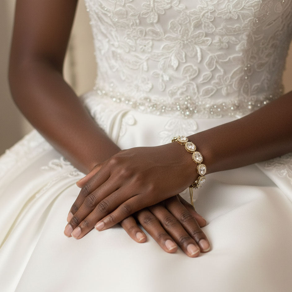 Bracelet for Brides in Rose Gold- Emily