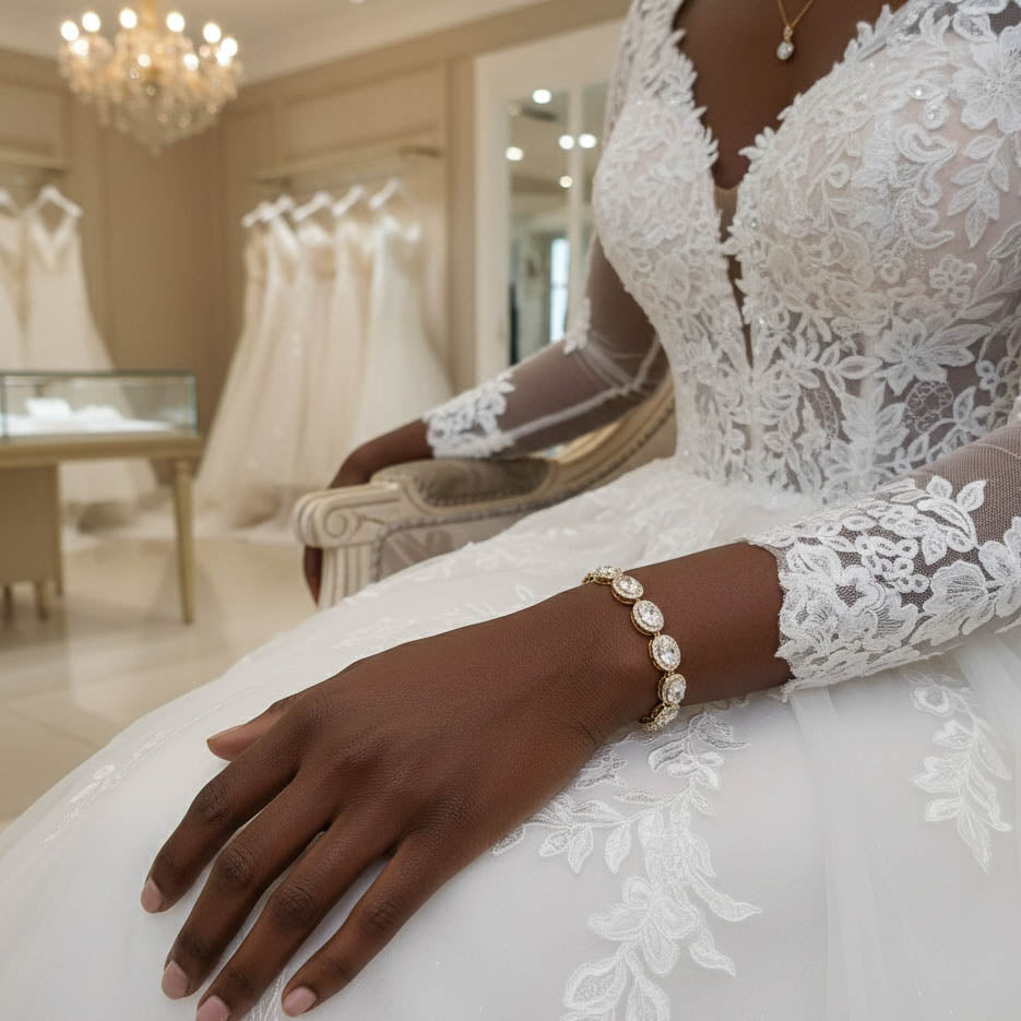 Bracelet for Brides in Rose Gold- Emily