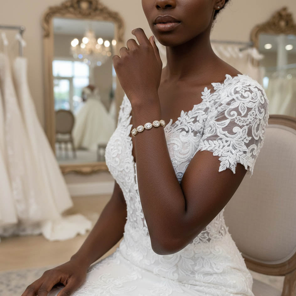 Bracelet for Brides in Rose Gold- Emily