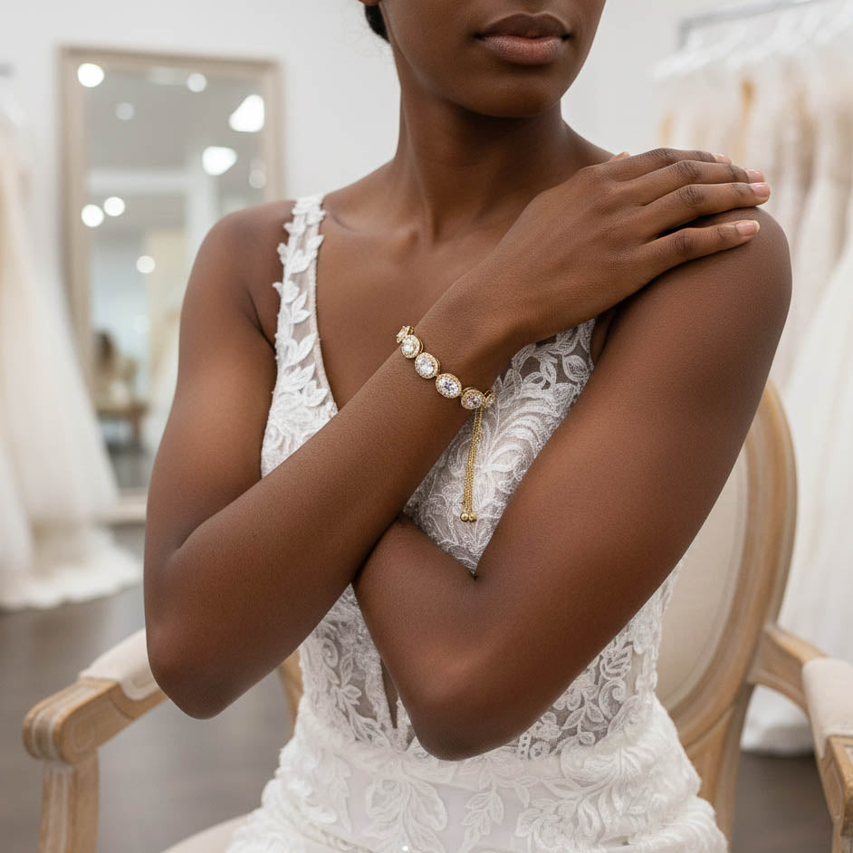 Bracelet for Brides in Rose Gold- Emily