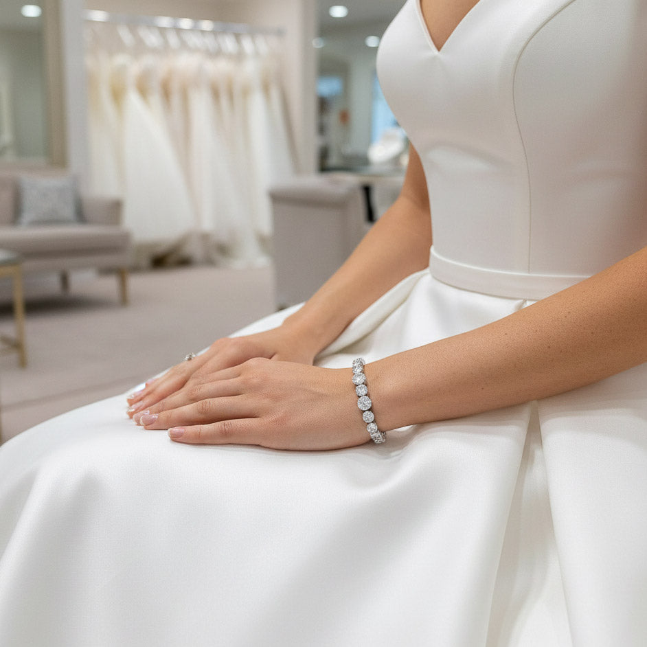 Silver Zirconia Bracelet- Nora