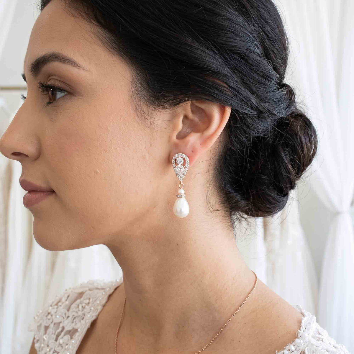 Boucles d'Oreilles Perles Or-Cera