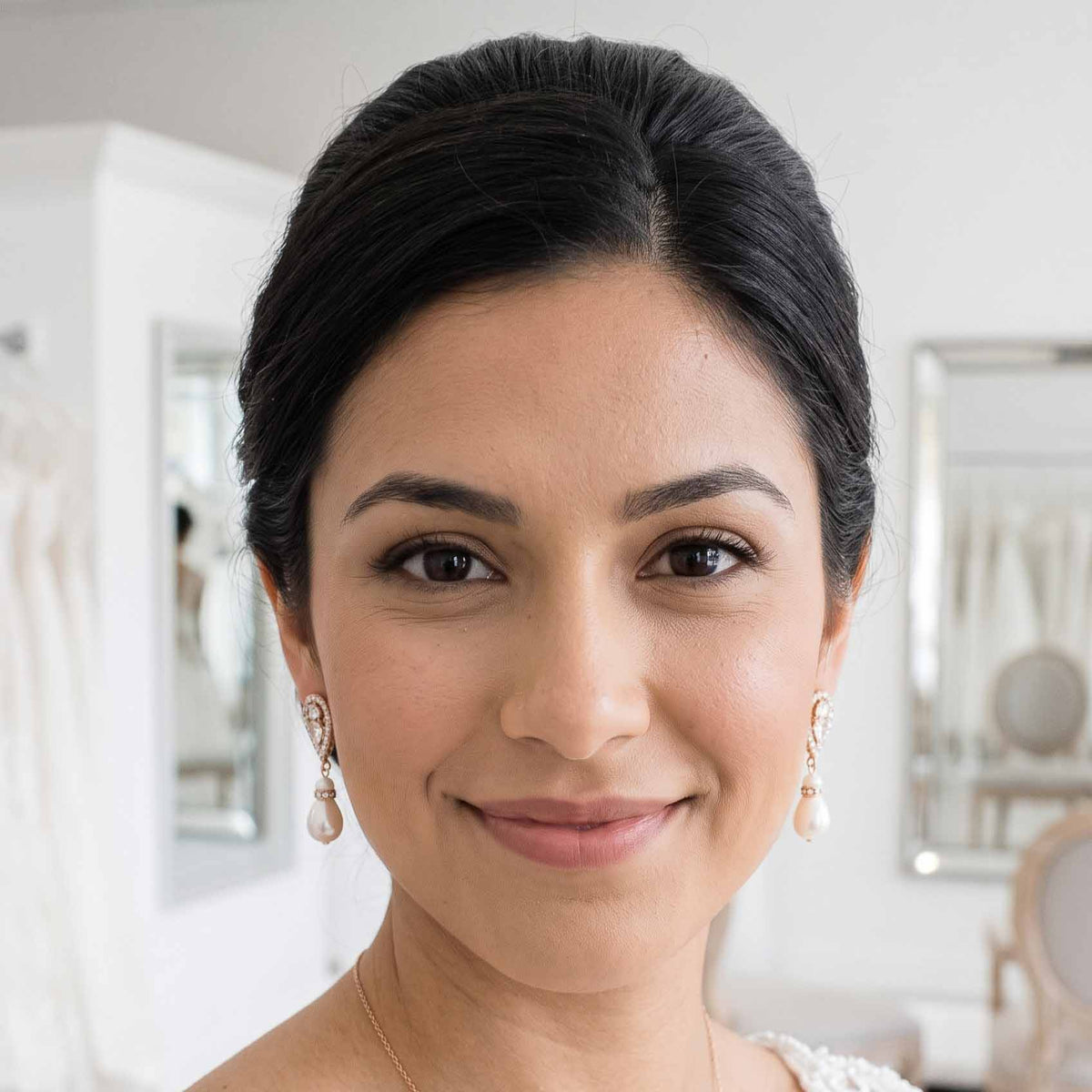 Classic Silver Pearl Drop Earrings for Weddings – Cera
