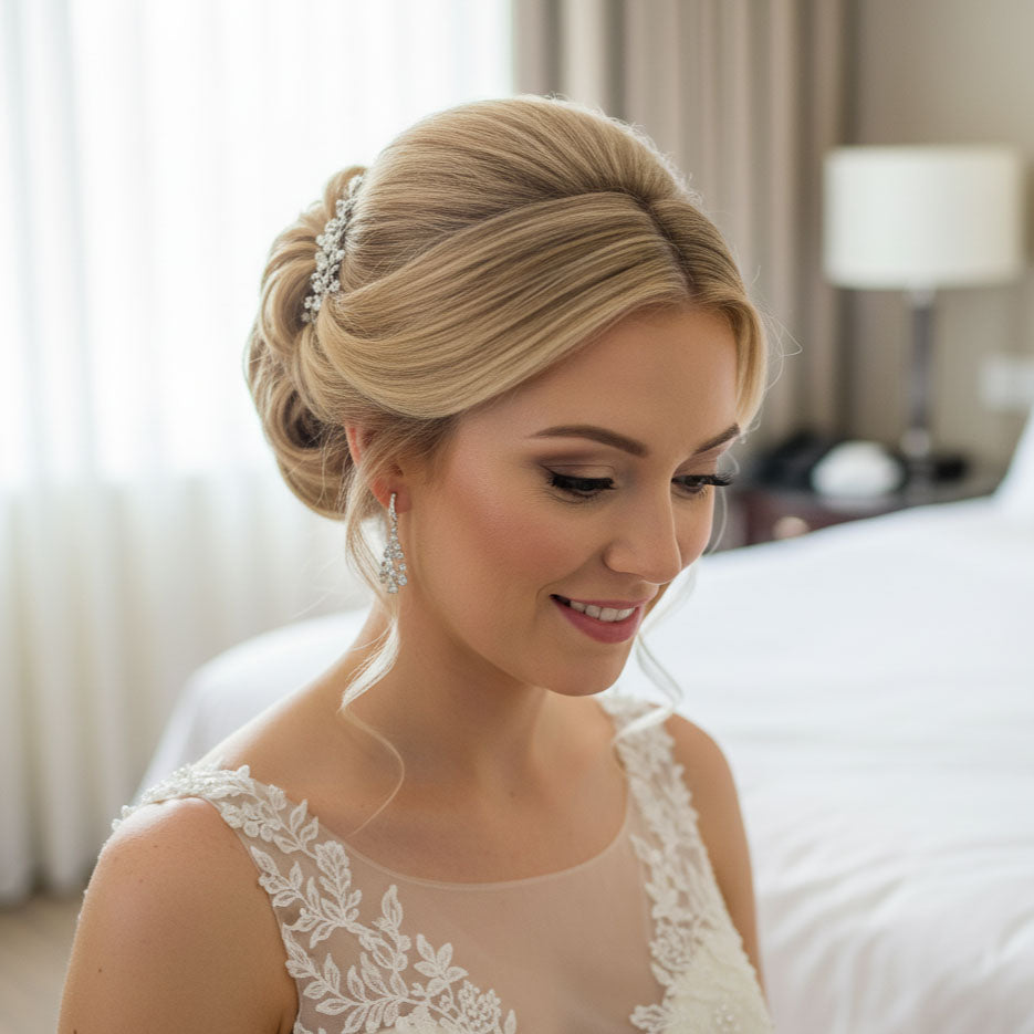 Small Dangle Chandelier Earrings | Petite Crystal Wedding & Guest Jewelry - Ciara