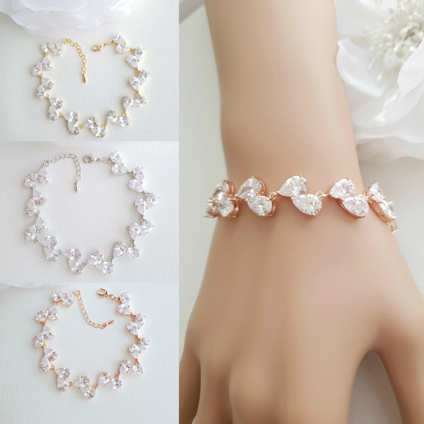 Cubic Zirconia Bridal Jewelry Set-Clara