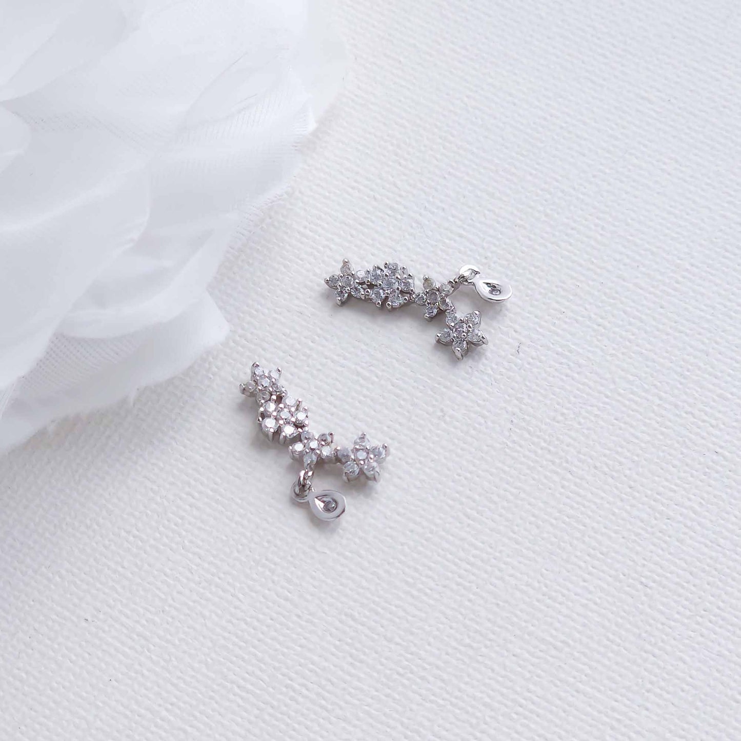 Dainty Floral Cluster Climber Earrings-Peyton