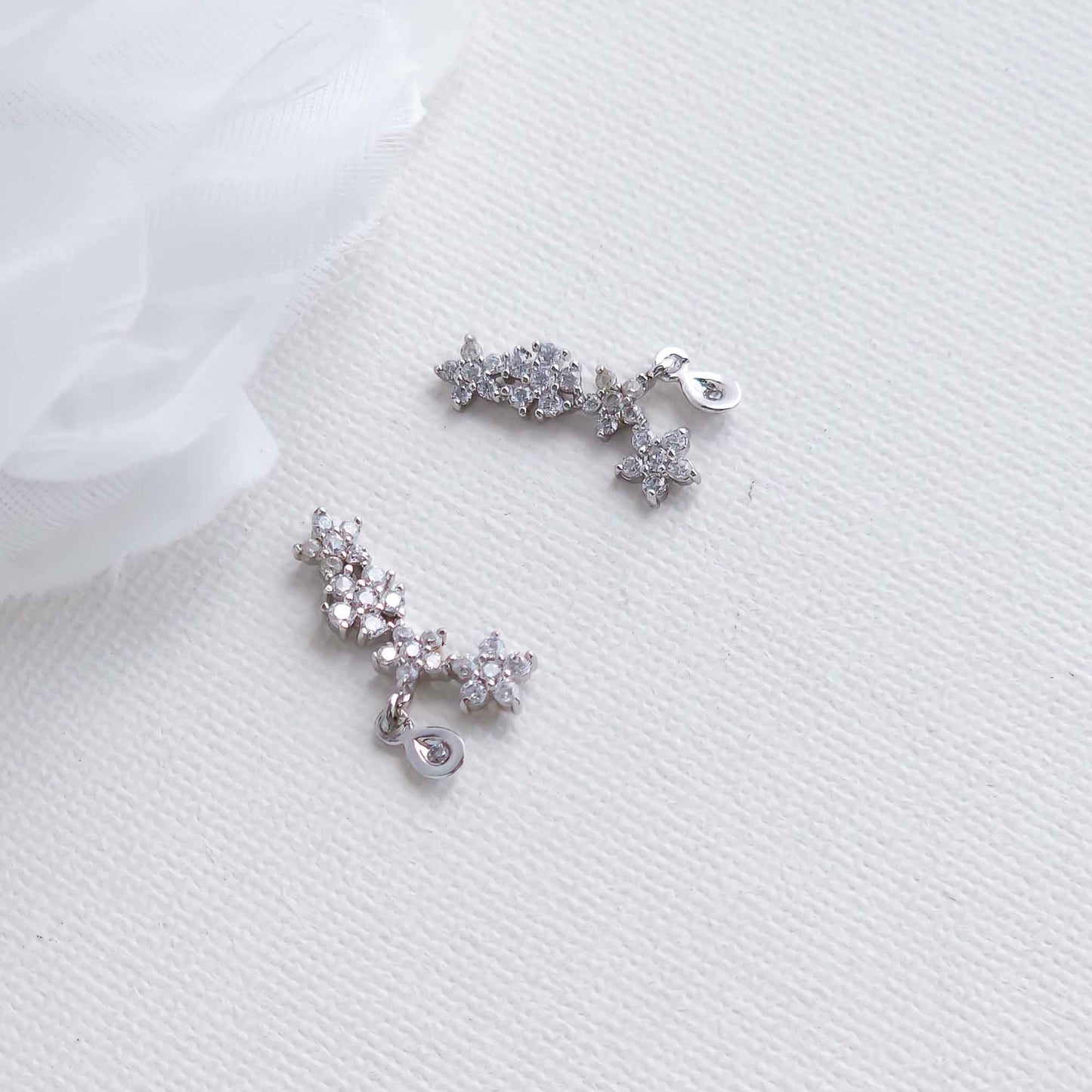 Dainty Floral Cluster Climber Earrings-Peyton