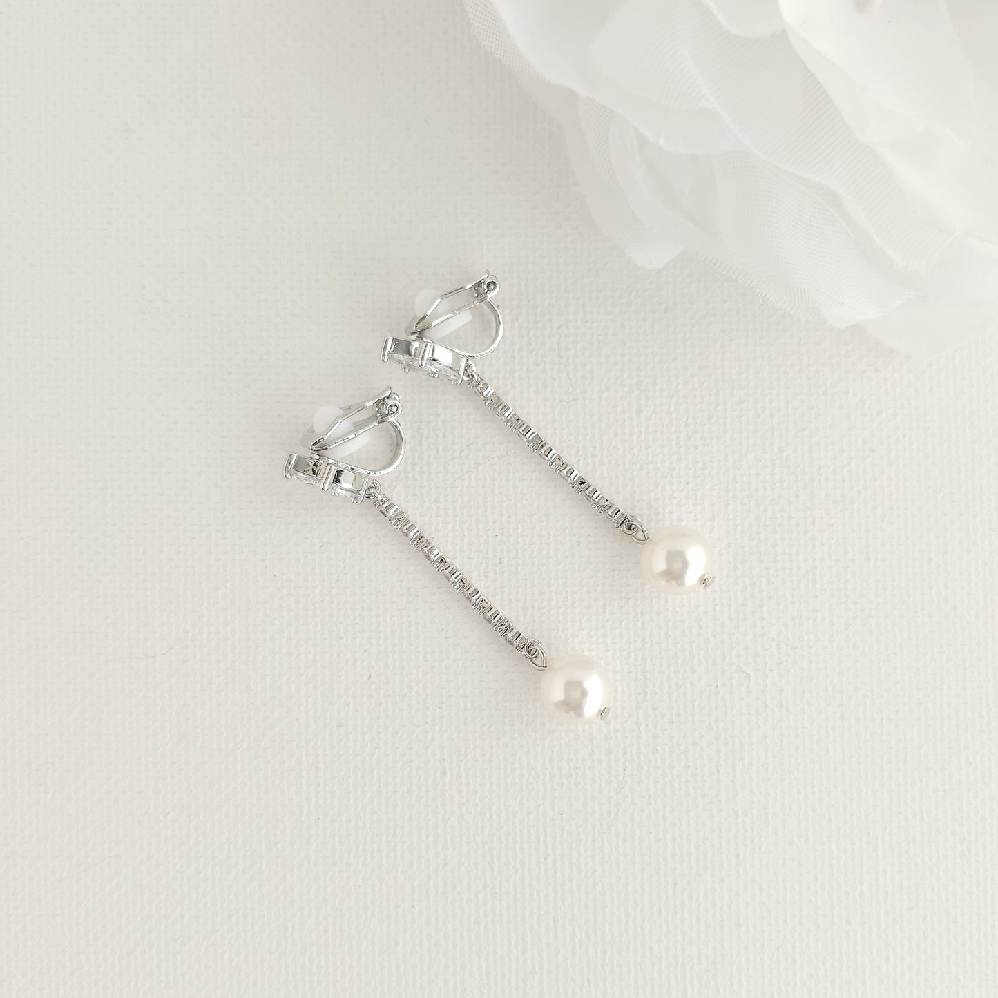 Gold Clip On Bridal Jewelry Set - Jodi