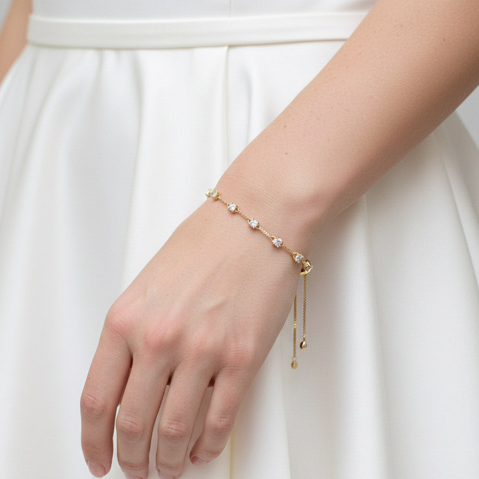 Delicate Wedding Bracelet in Rose Gold for Brides & Bridesmaids- Ginger