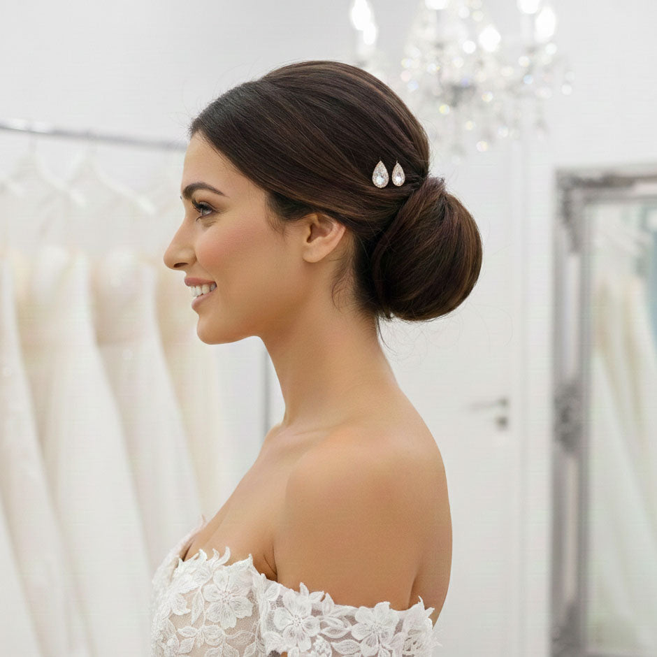 Épingles à cheveux mariage argent - Evelyn