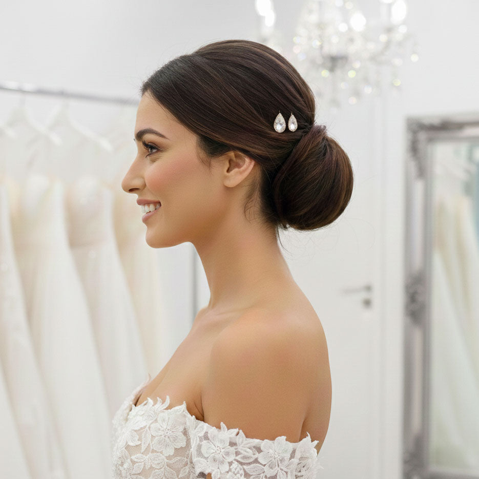 Épingles à cheveux mariage argent - Evelyn