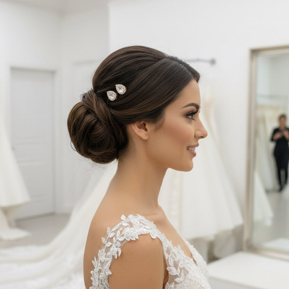 Épingles à cheveux mariage argent - Evelyn