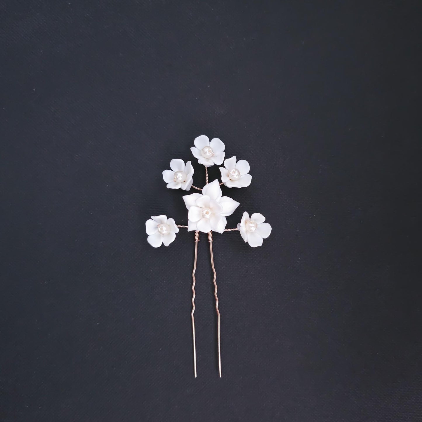 Floral Wedding Hair Pins In Gold- Lana