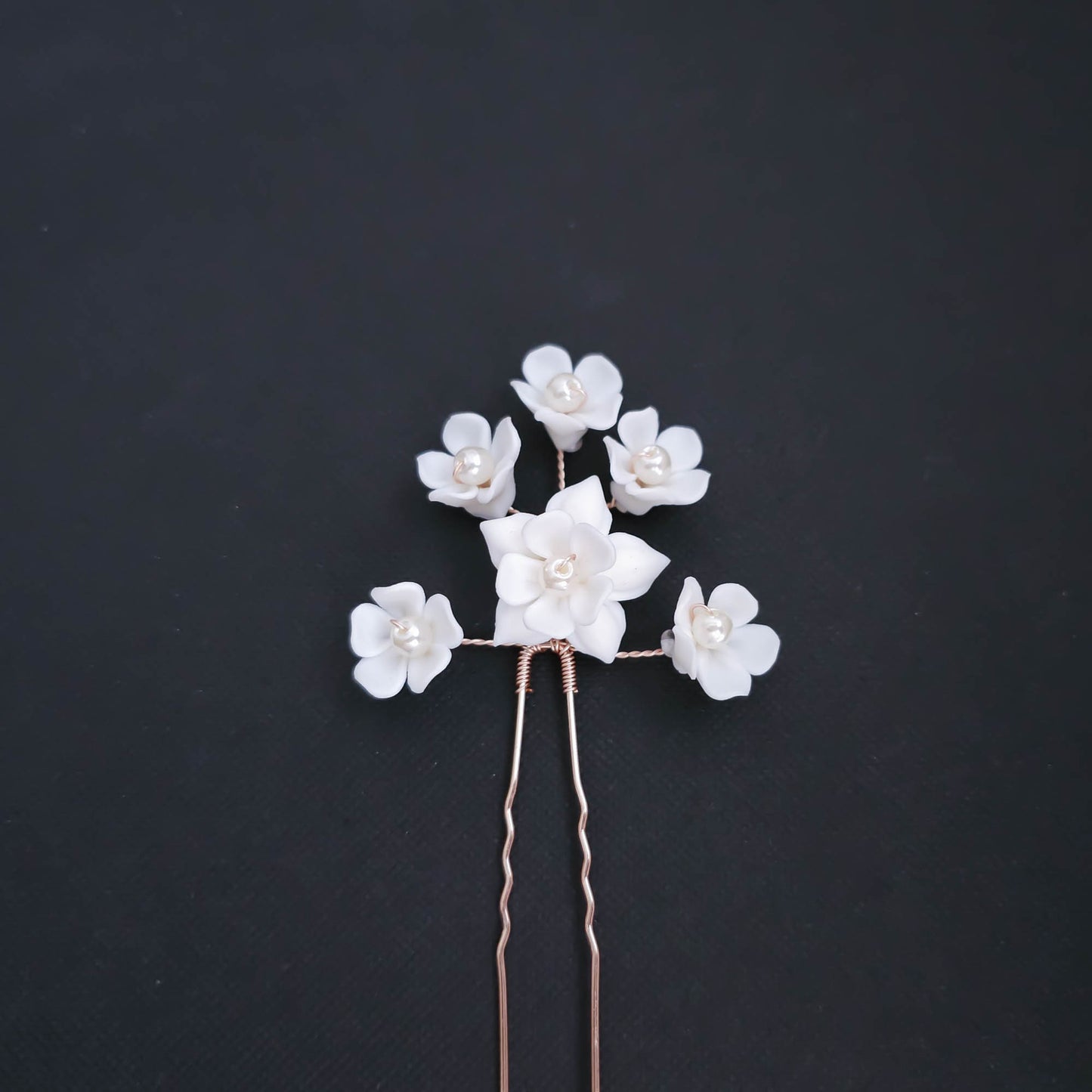 Floral Wedding Hair Pins In Gold- Lana