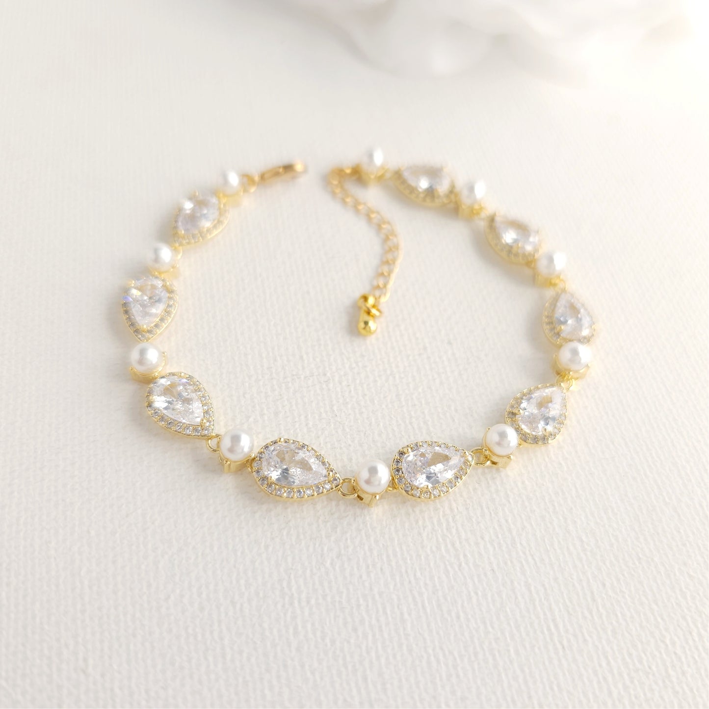 Silver 3-Piece Bridal Jewelry Set- Necklace, Bracelet & Clip-On Earrings- Emma