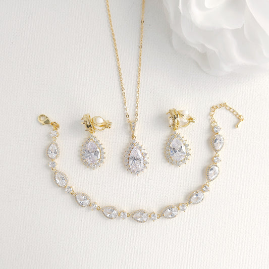 Ensemble de bijoux Clear CZ-Marie