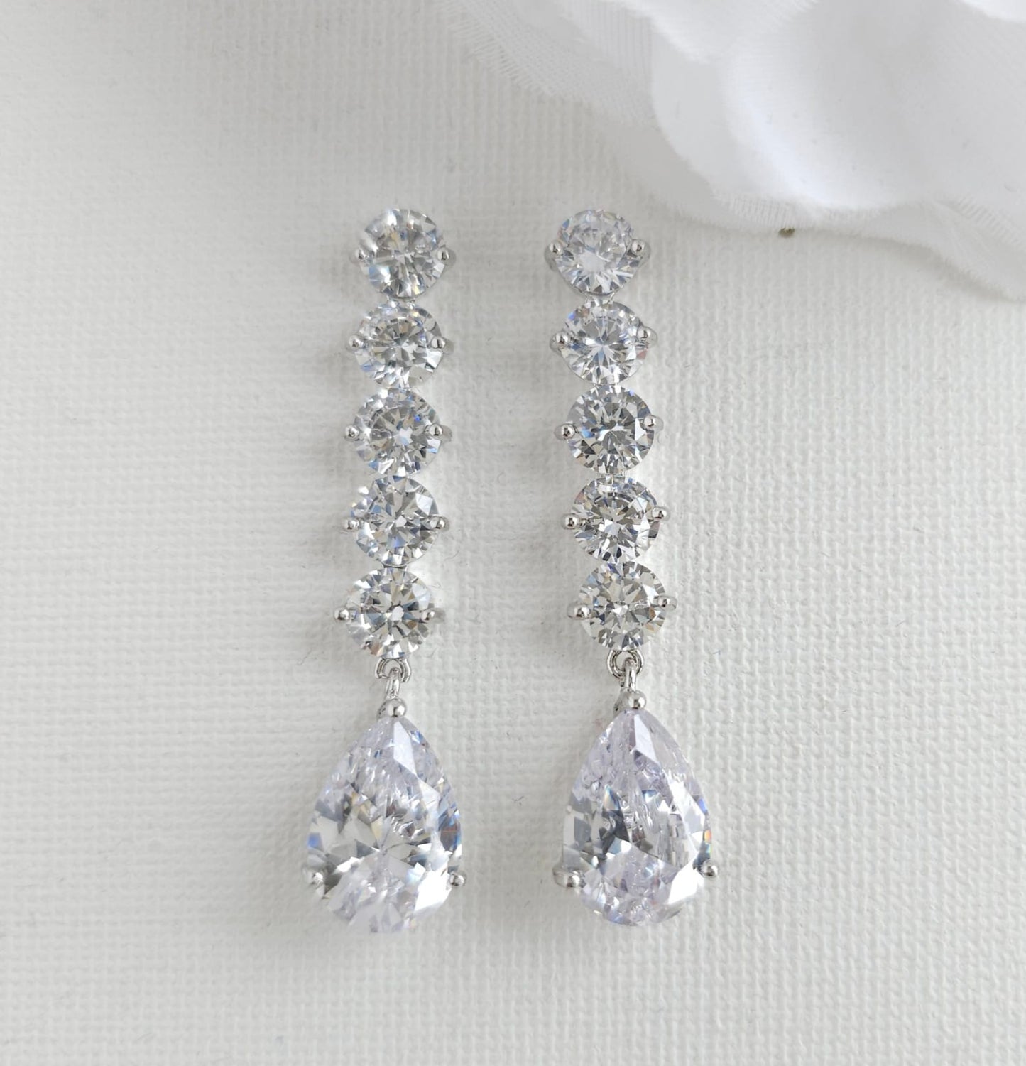 Teardrop Bridal Earrings for Brides and Women-Indya