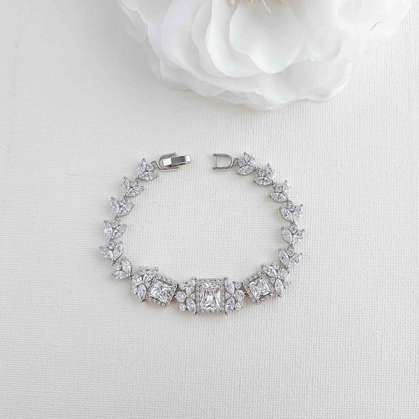 Bracelet Set for Wedding With Earrings-Lacie