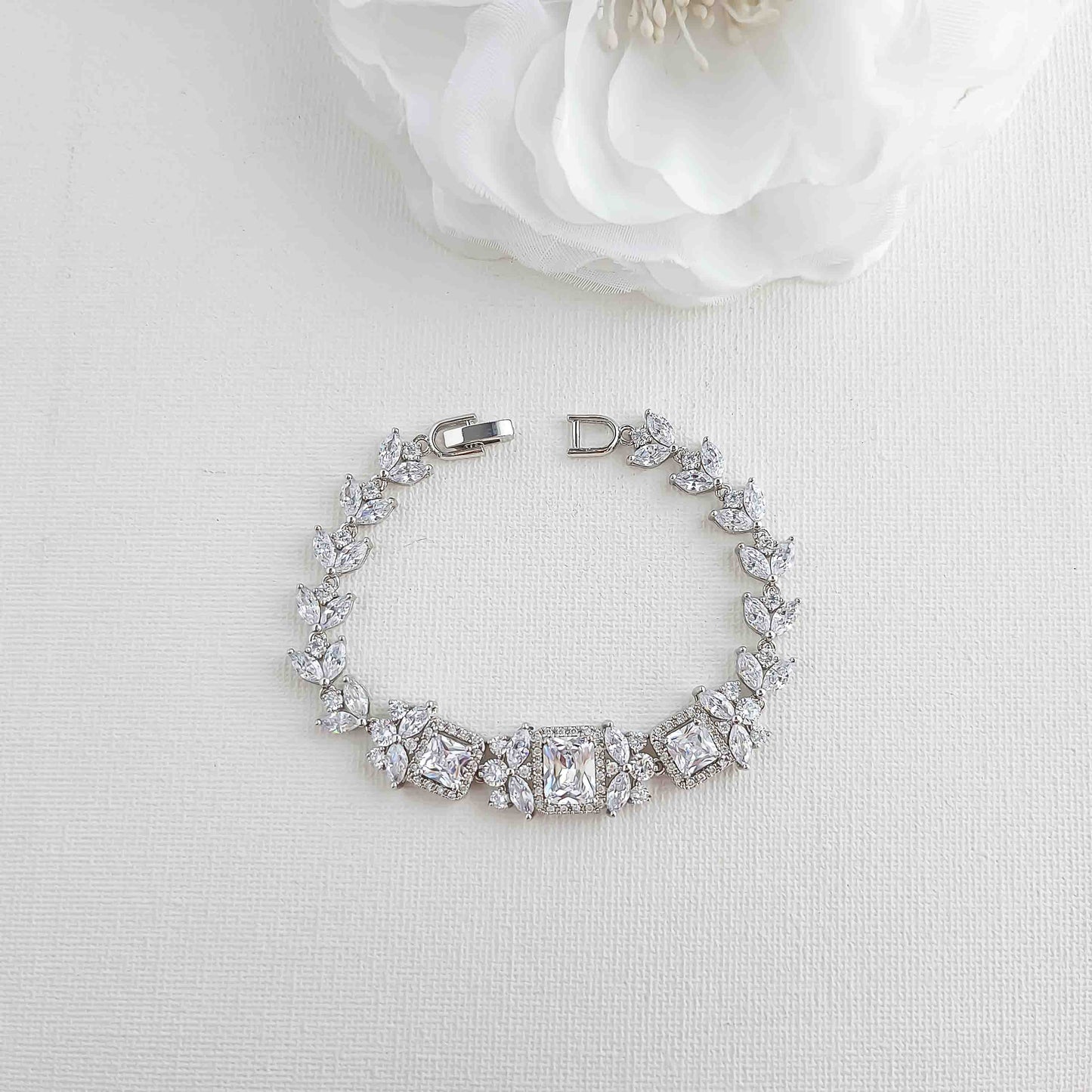 Bracelet Set for Wedding With Earrings-Lacie