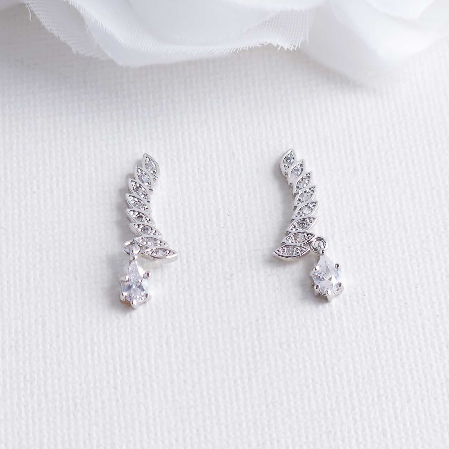 Leaf Climber Earrings-Maeve