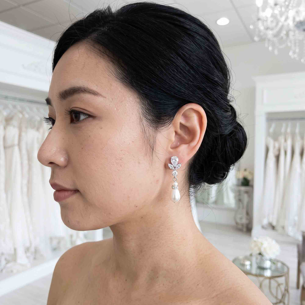 Boucles d'oreilles à clipser Dainty Pearl-Nicole