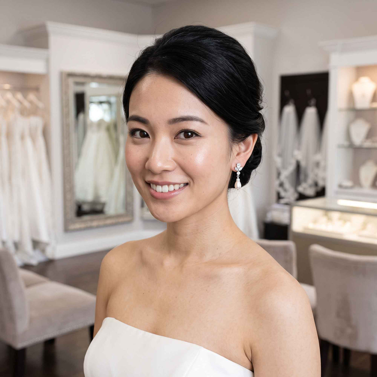Boucles d'oreilles à clipser Dainty Pearl-Nicole