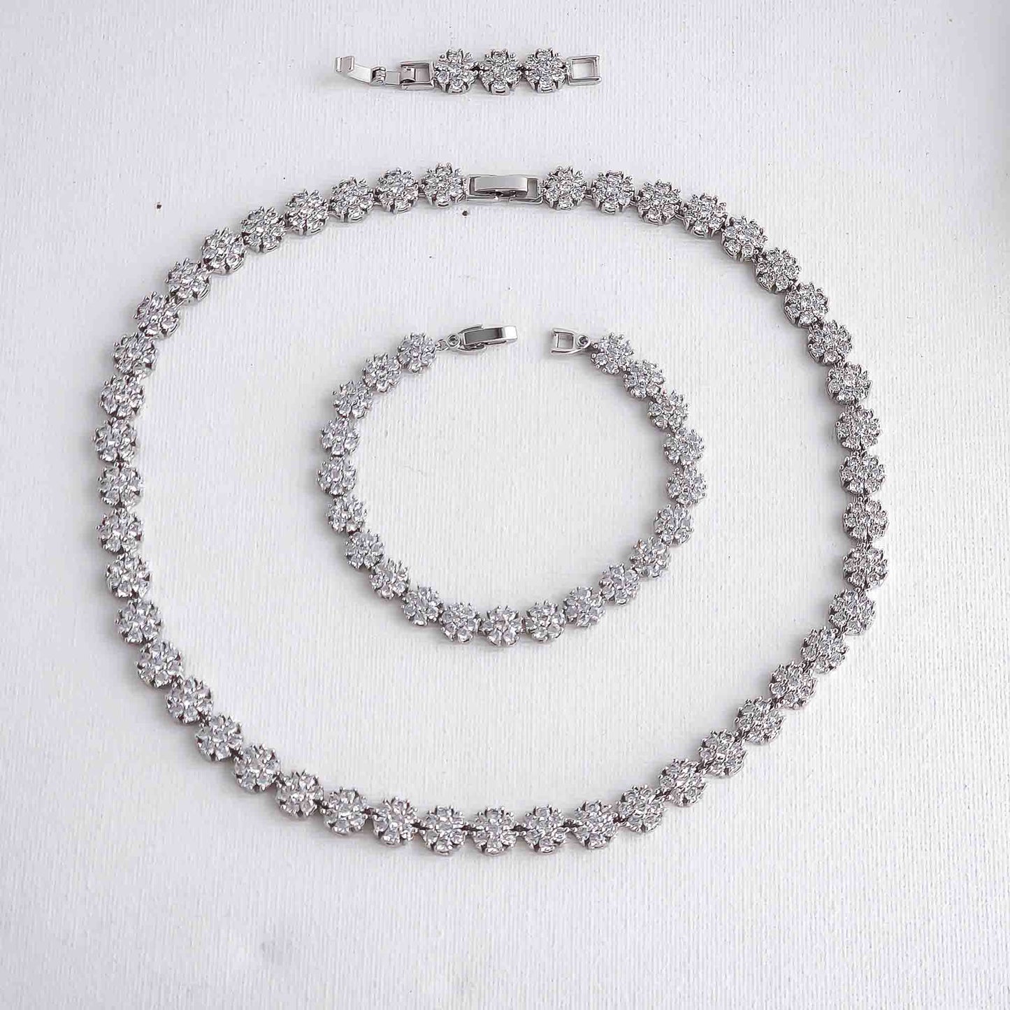 Ensemble de bijoux de mariage et de réception en zircon cubique pour Brides-Anya