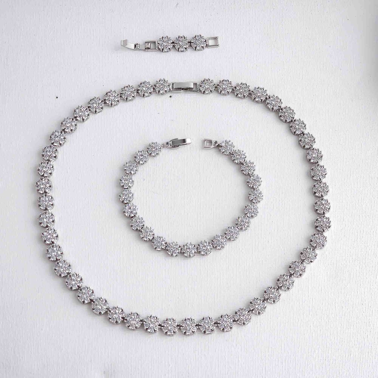 Ensemble de bijoux de mariage et de réception en zircon cubique pour Brides-Anya