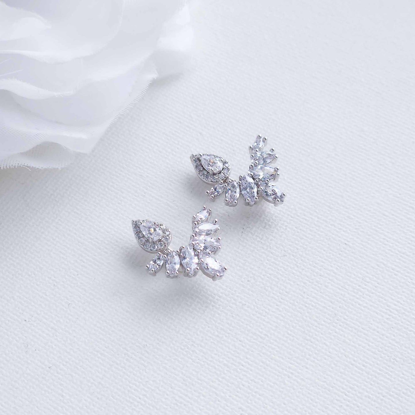 Cubic Zirconia Jacket Earrings-Kinsley