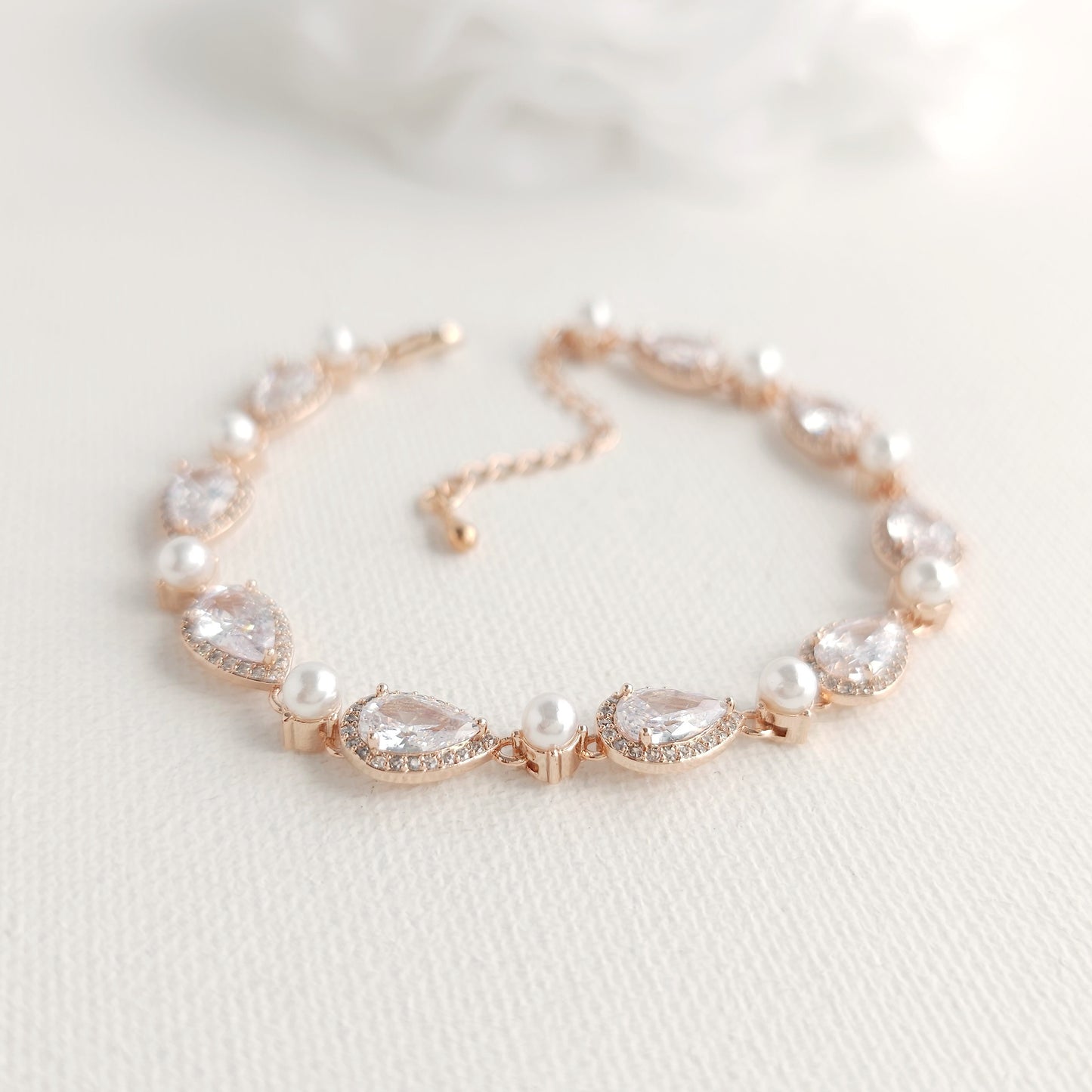 Silver 3-Piece Bridal Jewelry Set- Necklace, Bracelet & Clip-On Earrings- Emma