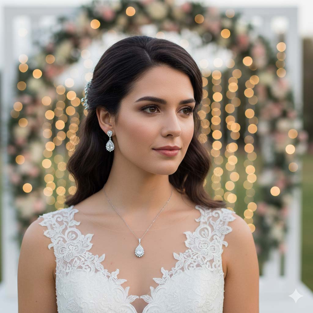 Ensemble de bijoux Clear CZ-Marie