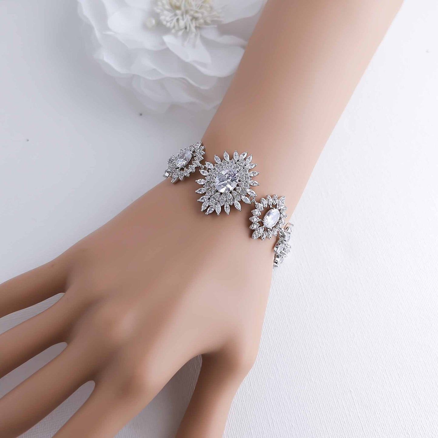 Bracelet de mariée bleu-AOI