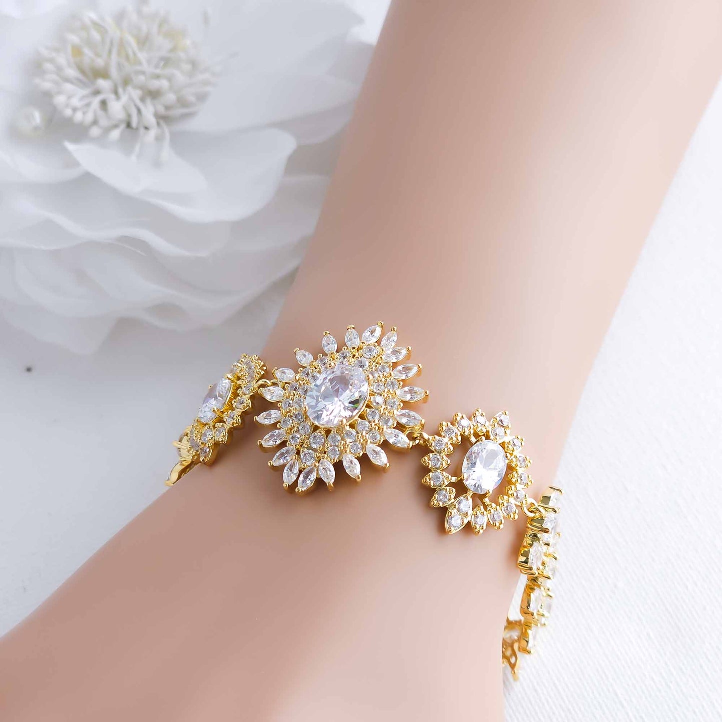 Bracelet de mariée bleu-AOI