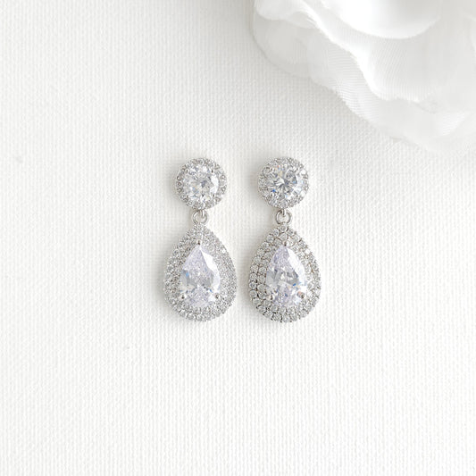 Boucles d'oreilles en forme de larme en or pour les mariages - Joni
