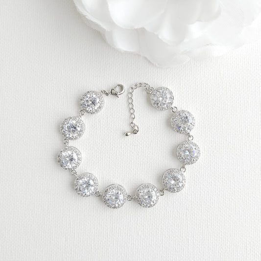 Gold Bridal Bracelet | Elegant Round Statement Design - Grace
