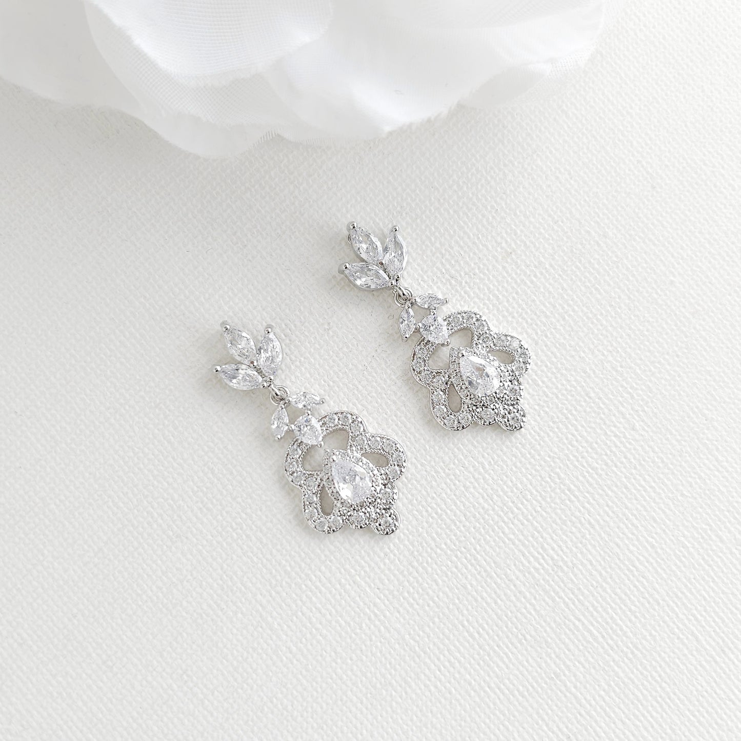 Rose Gold Vintage Earrings for Brides and Bridesmaids- Norma