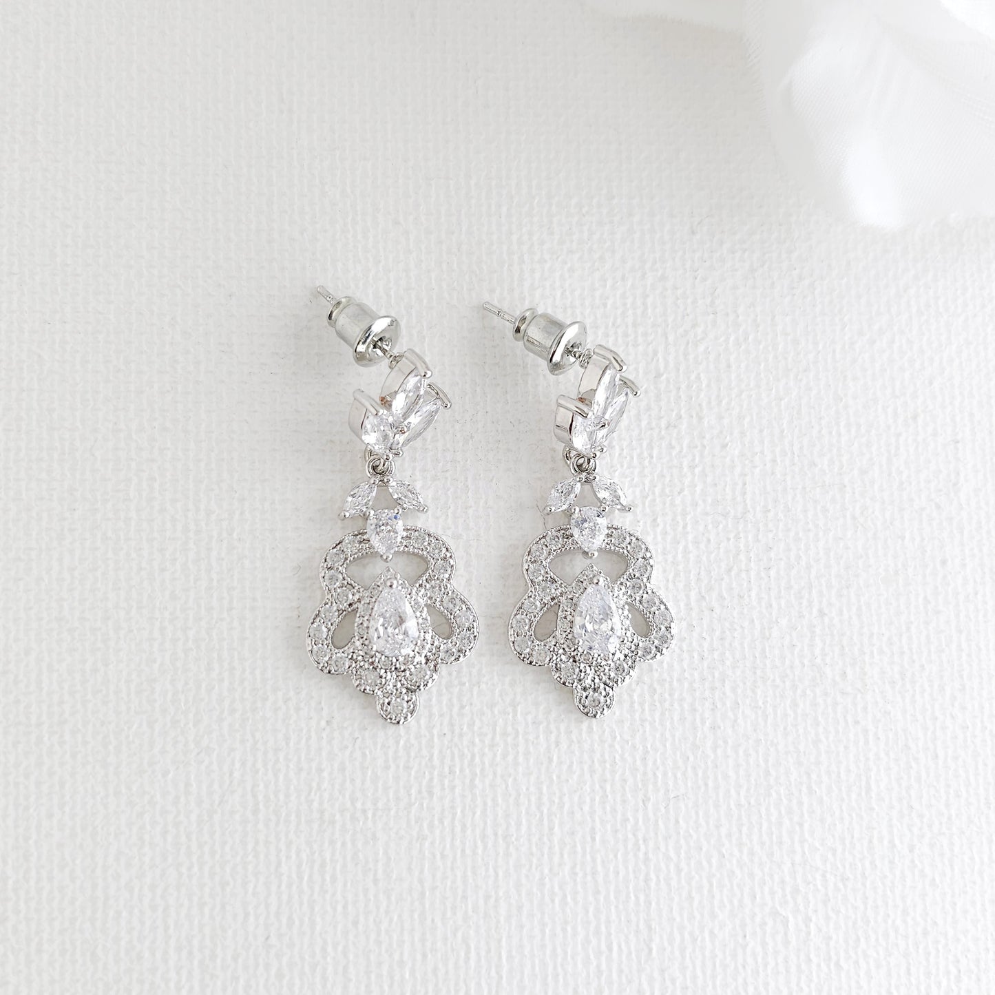 Rose Gold Vintage Earrings for Brides and Bridesmaids- Norma