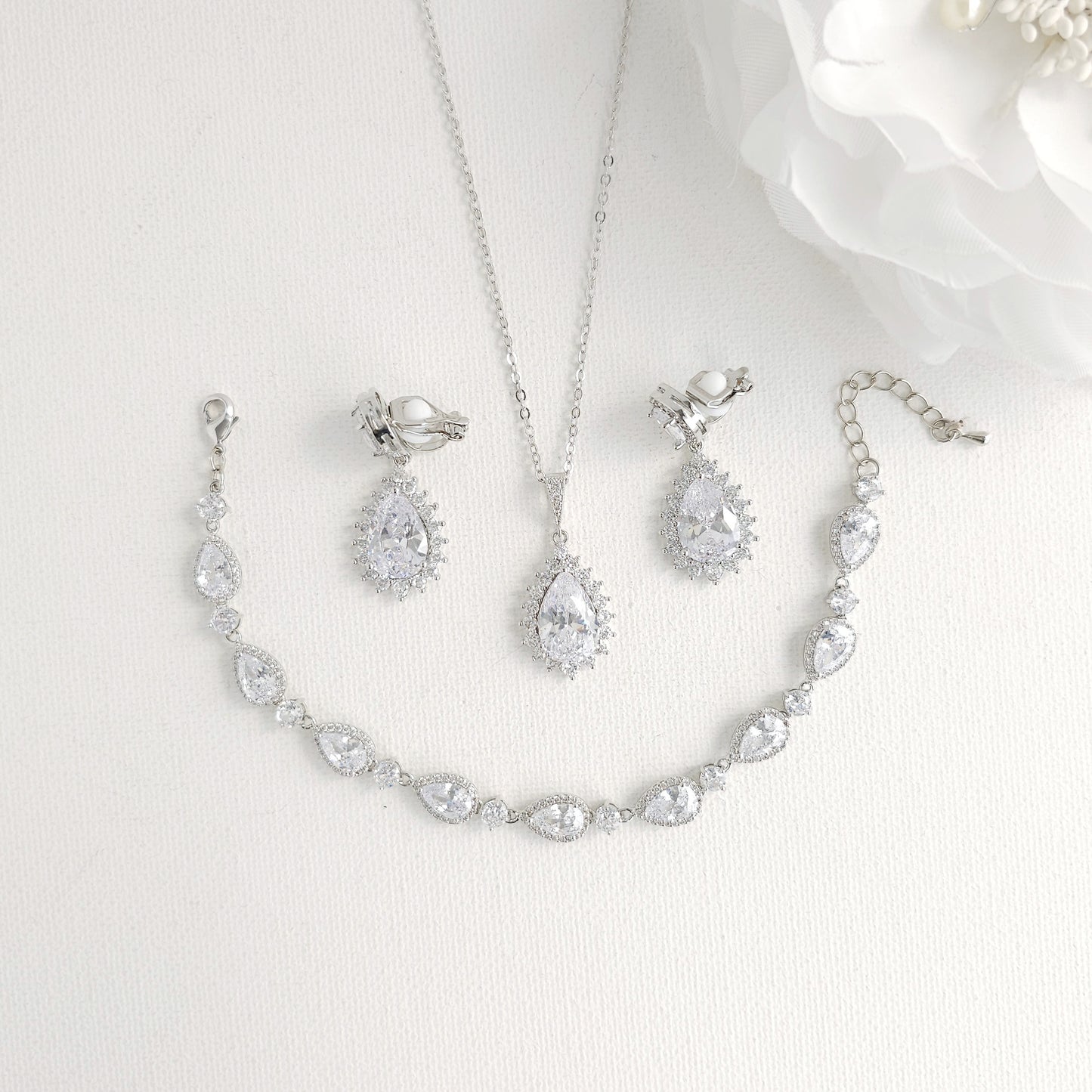 Ensemble de bijoux Clear CZ-Marie