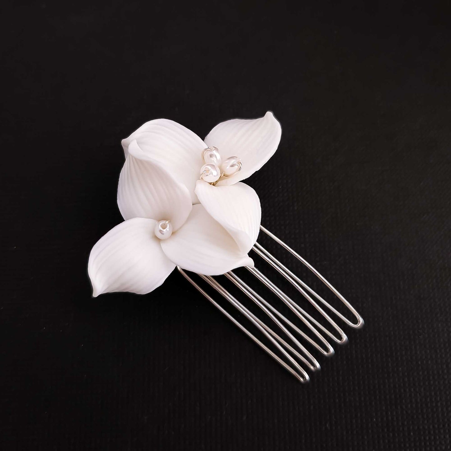 Simple Small Flower Hair Comb For Brides amd Bridesmaids-Alana
