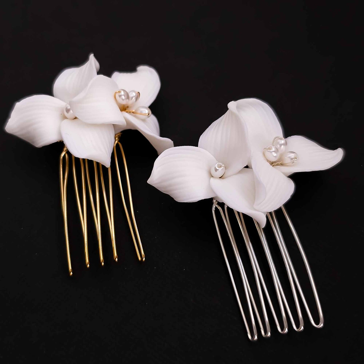 Simple Small Flower Hair Comb For Brides amd Bridesmaids-Alana