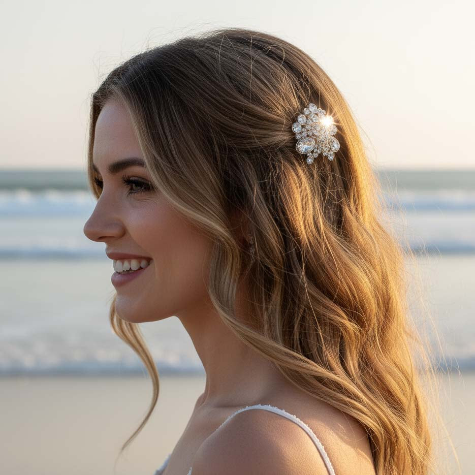 Minimalist Starfish Hair Comb, Beach Wedding Accessory For Brides & Bridesmaids-Starfish