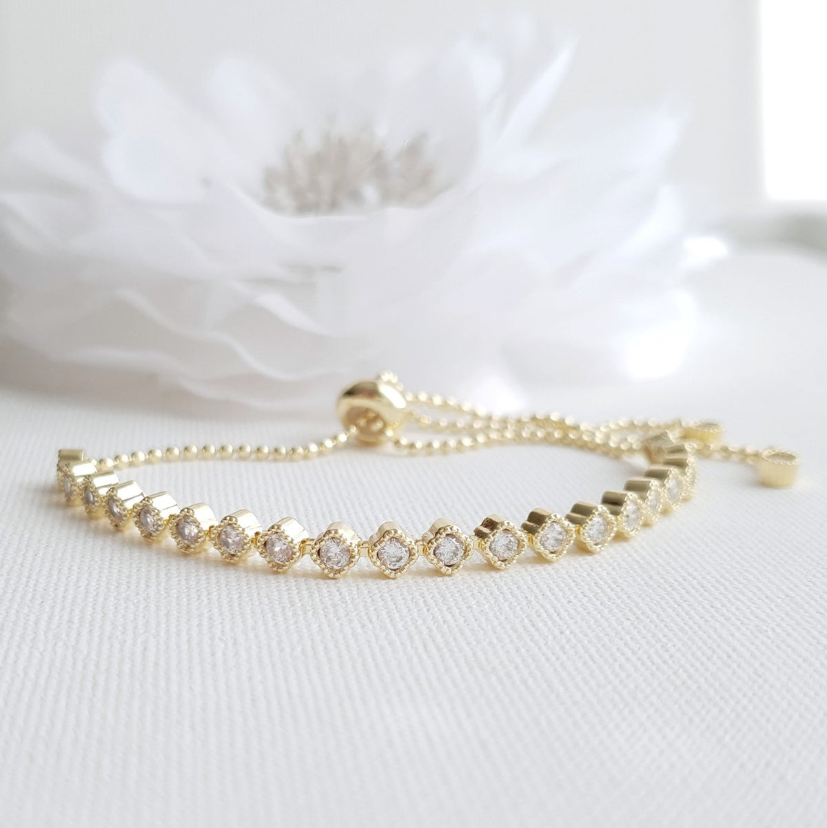 Ensemble de bijoux de mariage en or rose et perle - Lisa