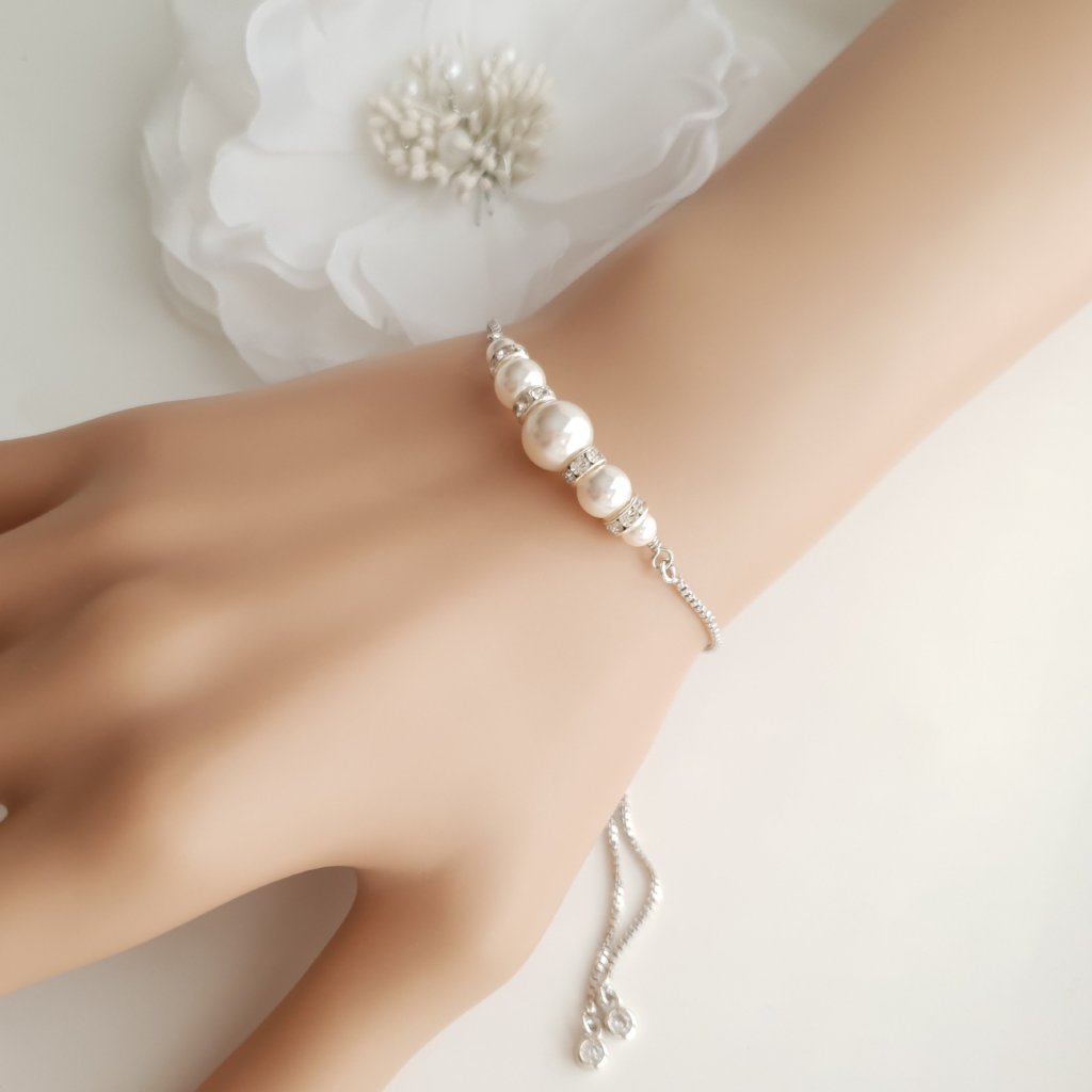 14K Gold and Pearl Bracelet- Ava - PoetryDesigns