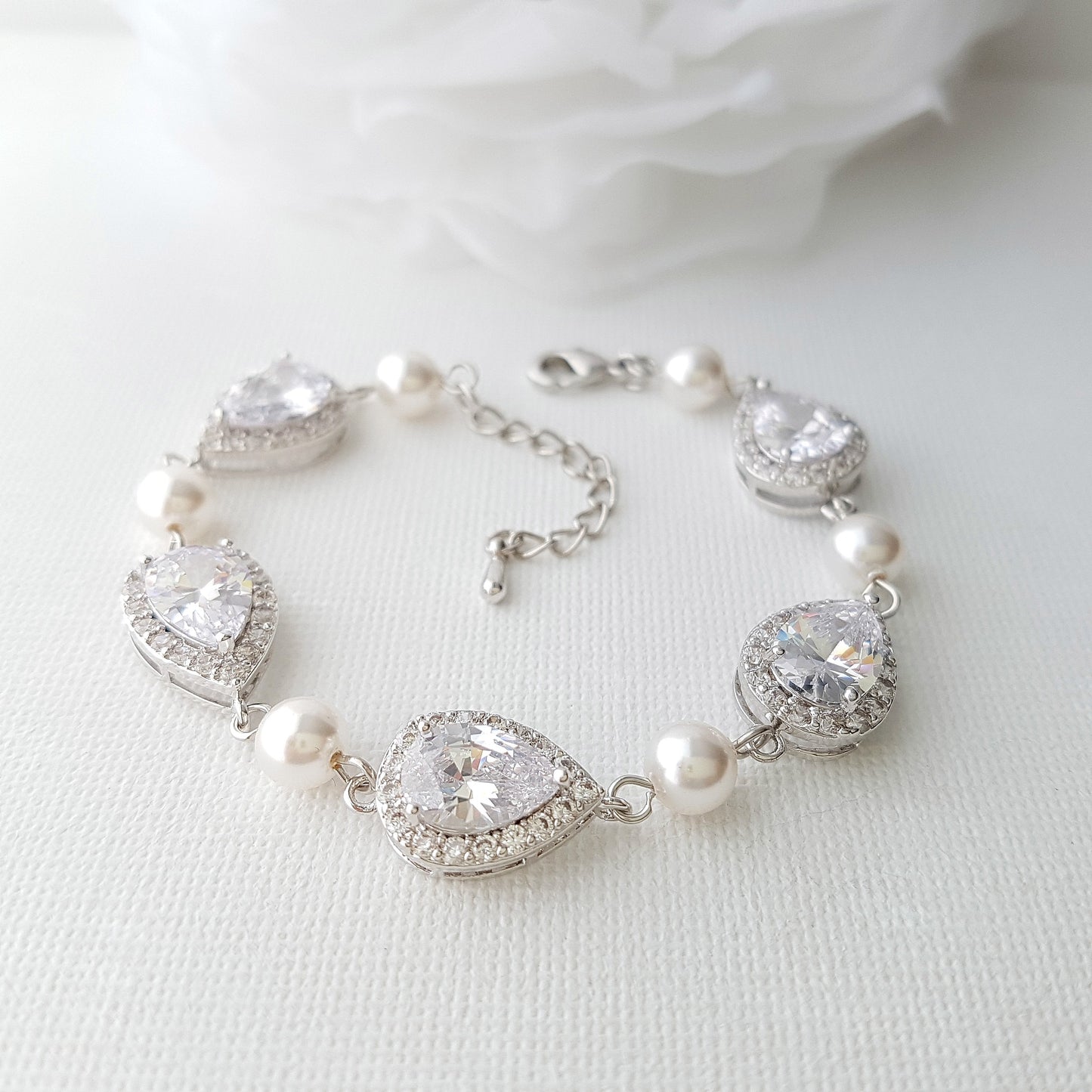 Bracelet Or Rose & Perles - Emma