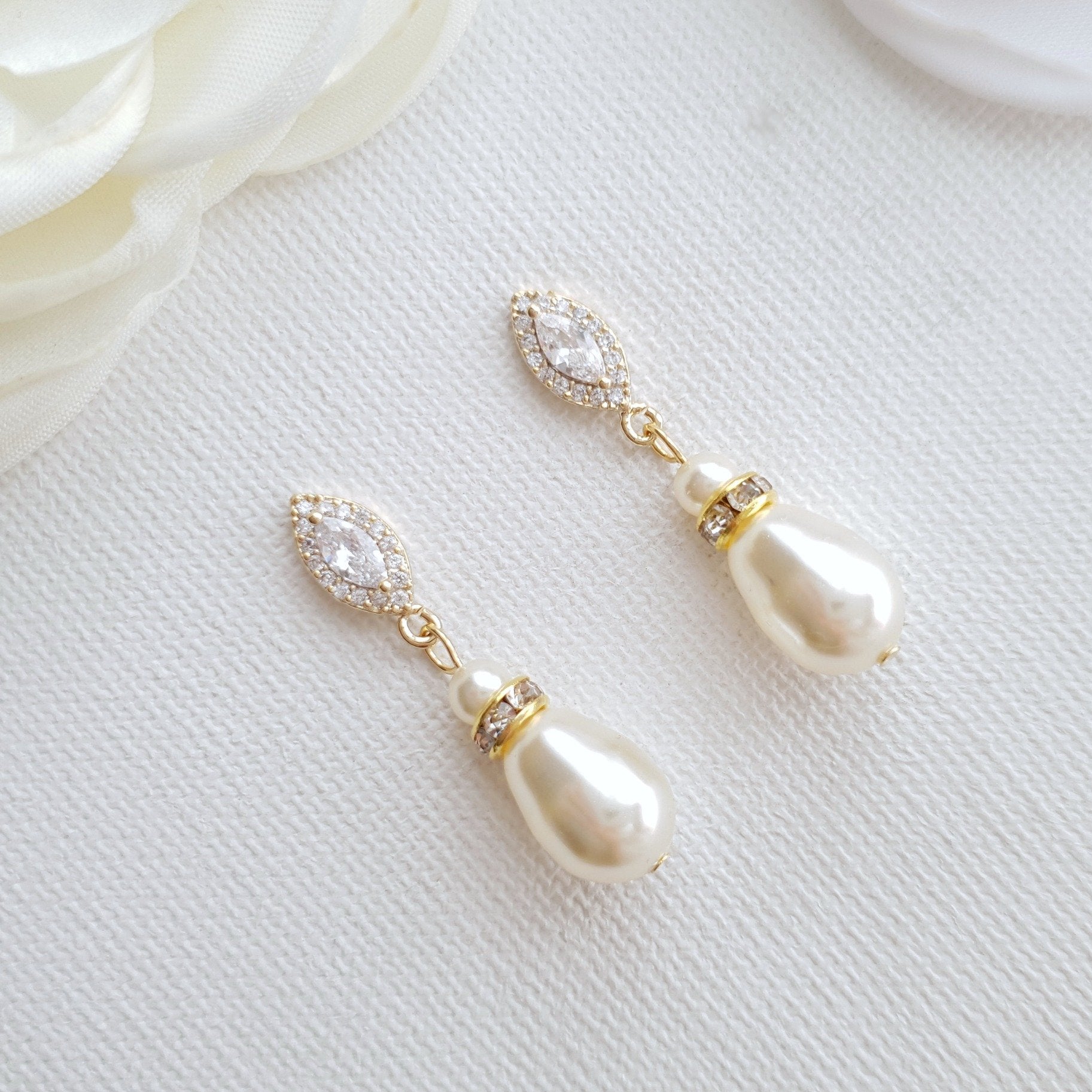 Pearl drop earrings and shop bracelet