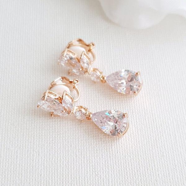 Tiny clip on on sale earrings