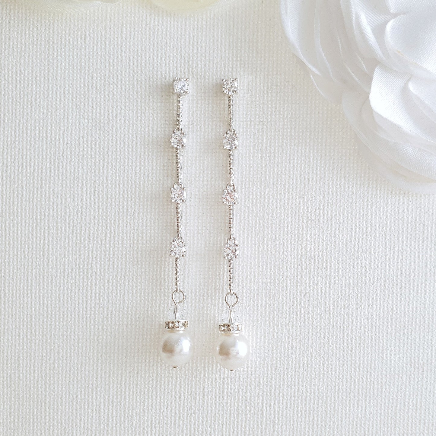 Minimal Pearl Jewelry Set for Weddings-Ginger