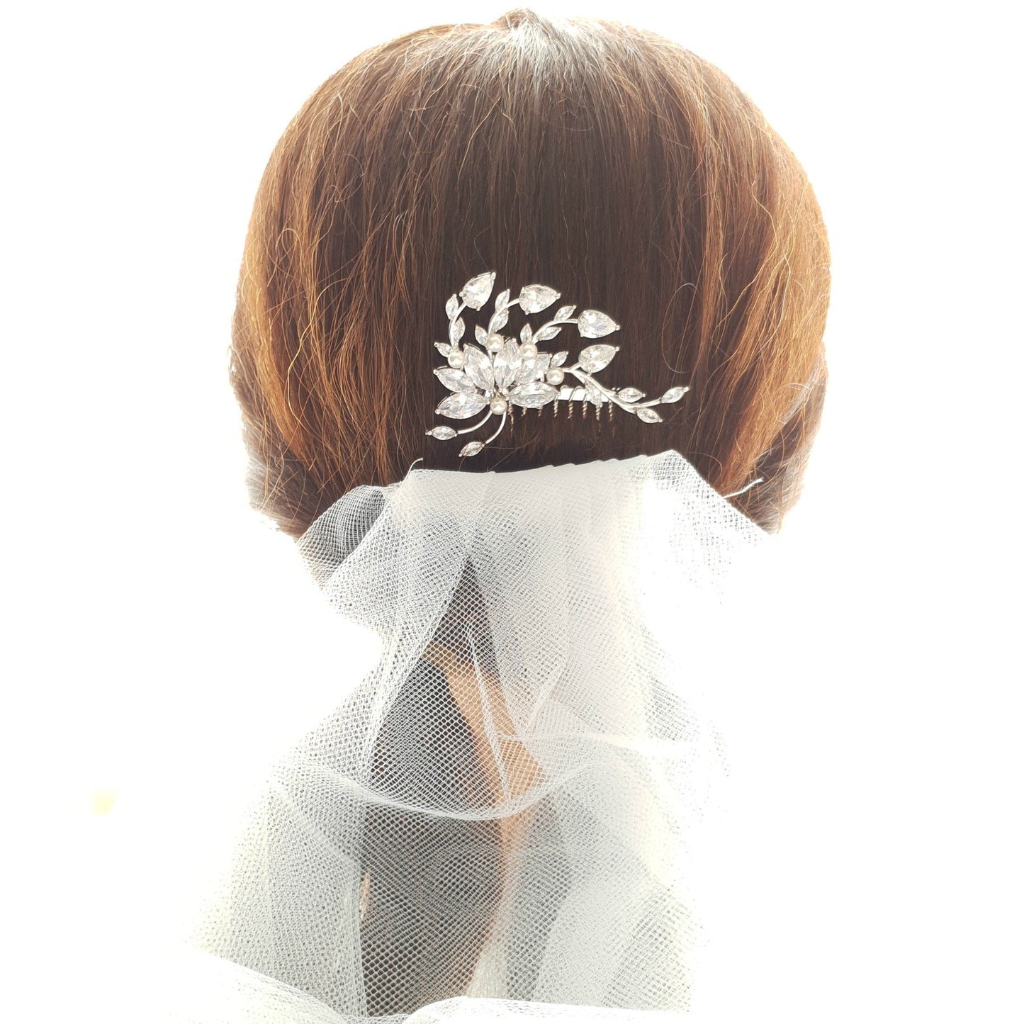 Petite Flower Hair Comb Wedding-Kika - PoetryDesigns