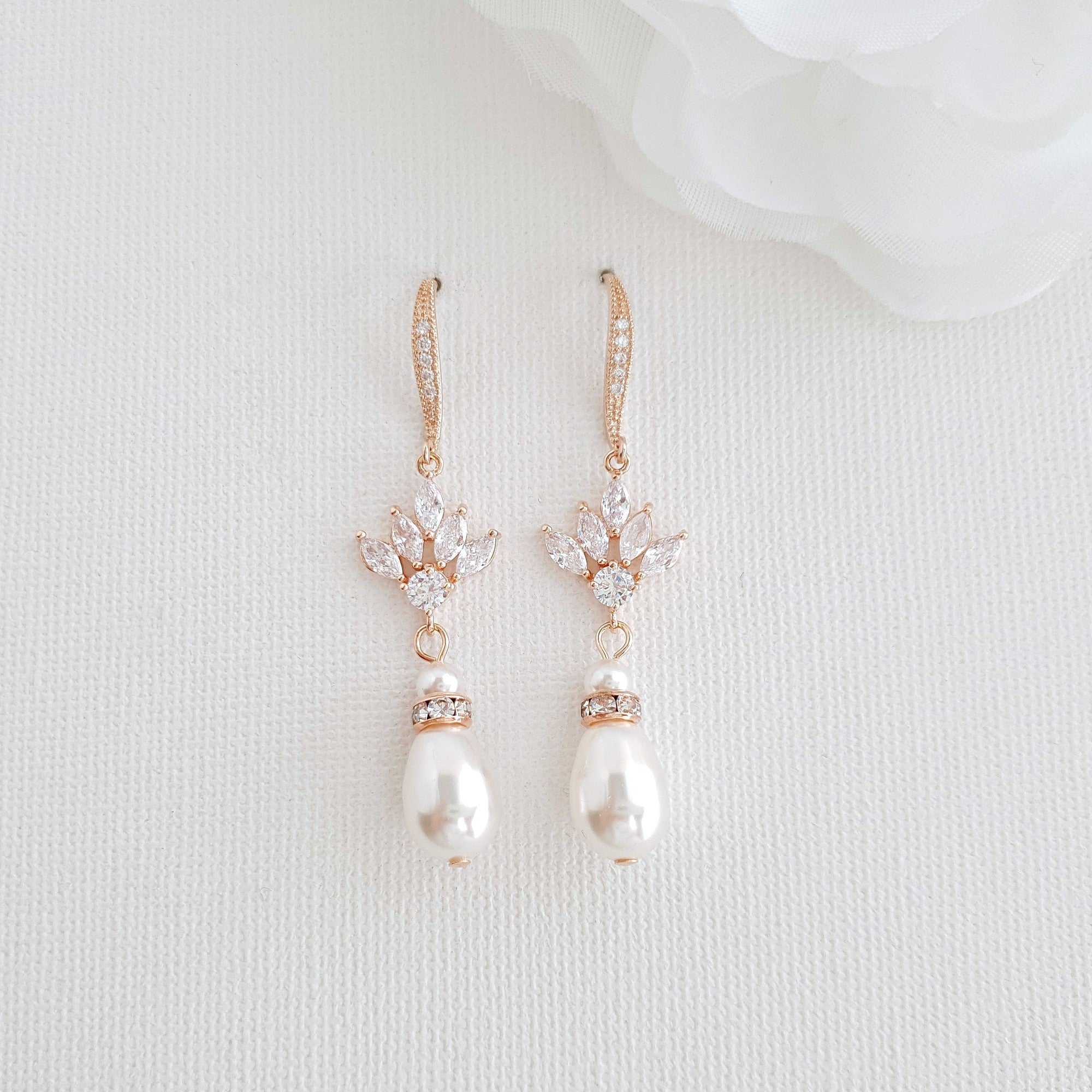 Simple deals bridal earrings